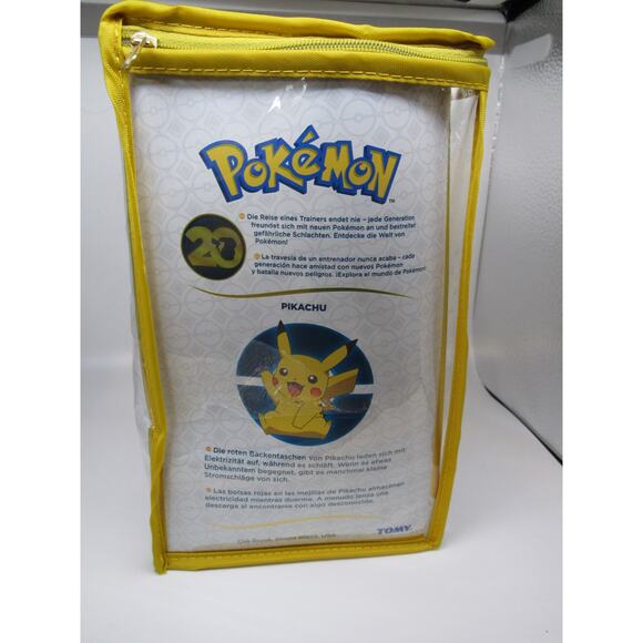 NEW Tomy 20th Anniversary Pikachu Plush Stuffed Animal In Zipper Case 2016 8" - Picture 5 of 12